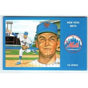 1969 NY Mets Baseball Postcard Susan Rini Cal Koonce Unused Limited Edition